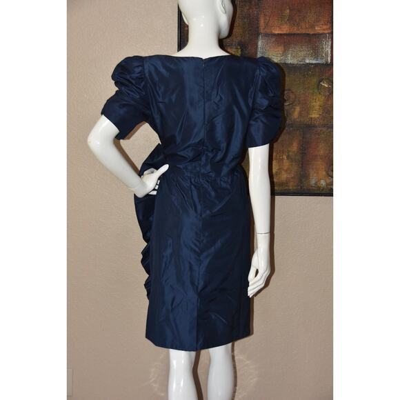 Amen Wardy Designer Vintage Satin Cocktail Party Dress - Picture 7 of 8